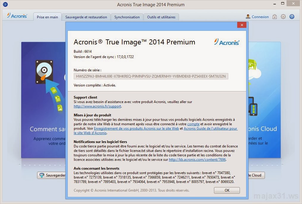 Acronis True Image 2014 Premium FR Build 6614 Acronis True Image 2